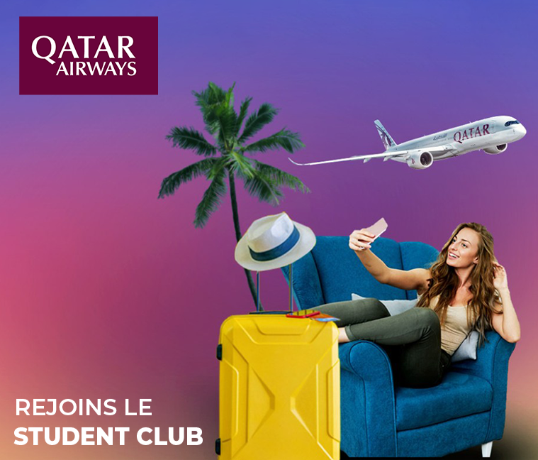 Adhère gratuitement au Student Club Qatar Airways pour profiter d'avantages exclusifs ! 